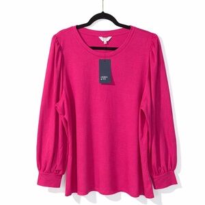 crown & ivy Pink Long Sleeve Top